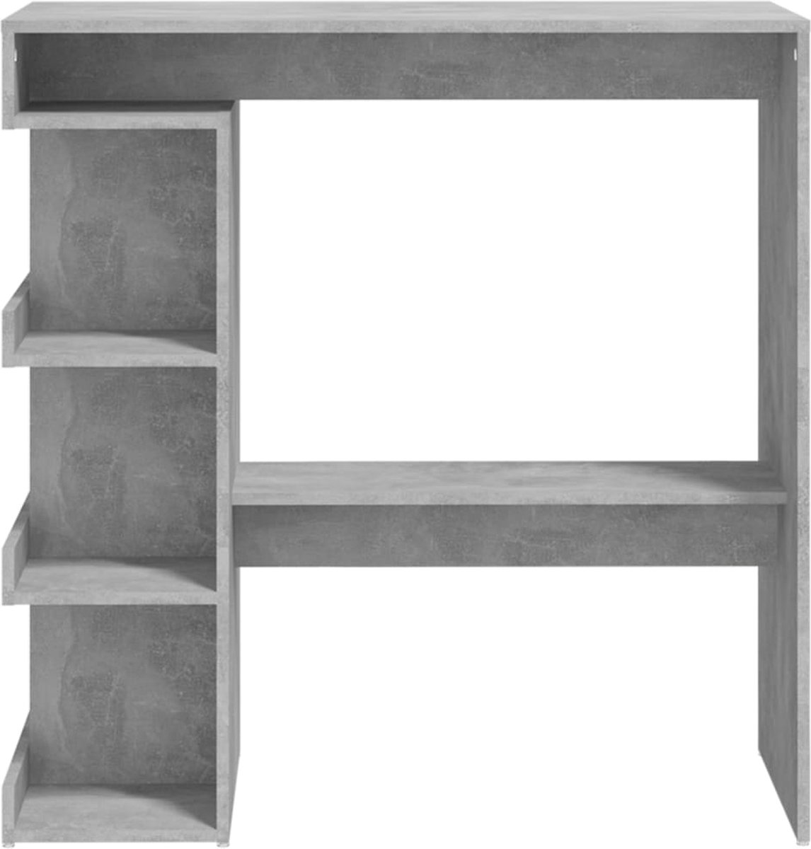 Vidaxl Bartafel Met Opbergrek 100x50x101,5 Cm Spaanplaat Beton - Grijs