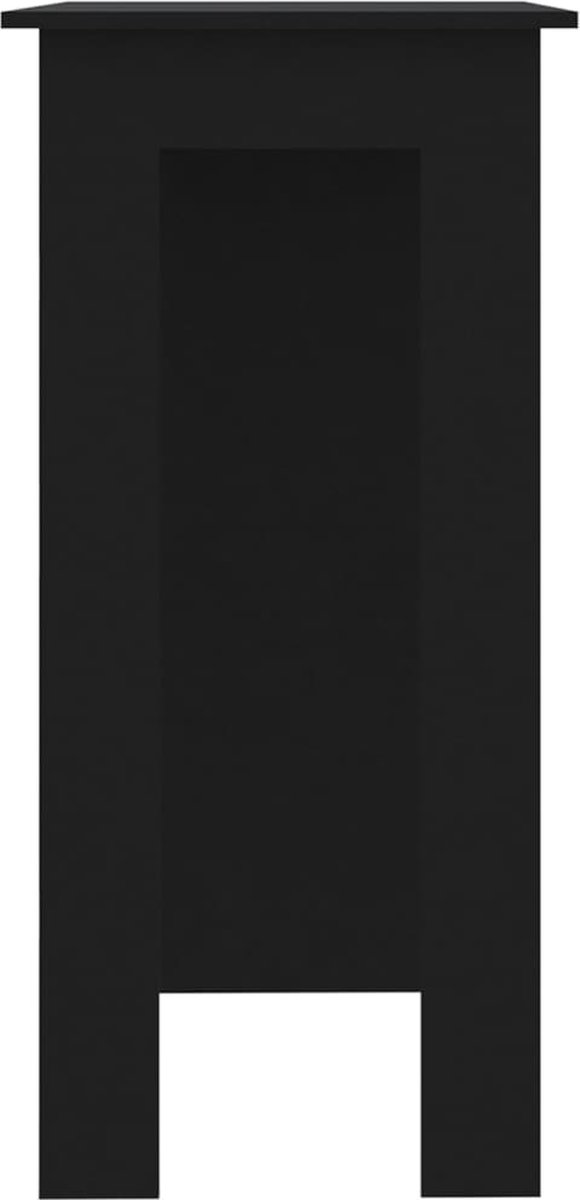 Vidaxl Bartafel Met Schap 102x50x103,5 Cm Spaanplaat - Zwart