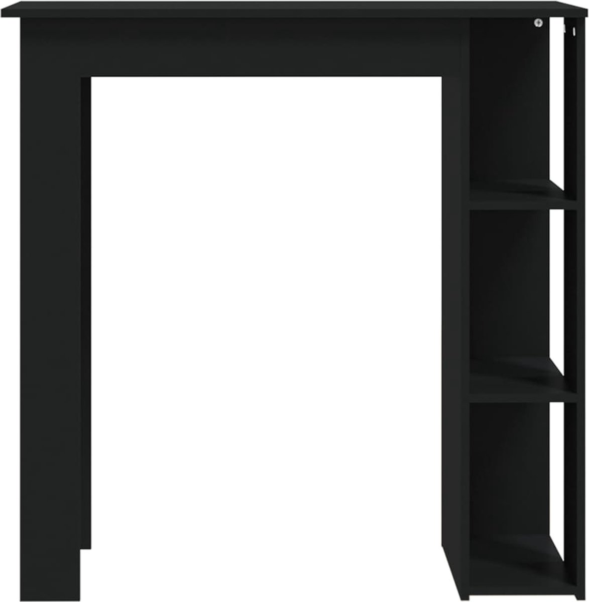 Vidaxl Bartafel Met Schap 102x50x103,5 Cm Spaanplaat - Zwart