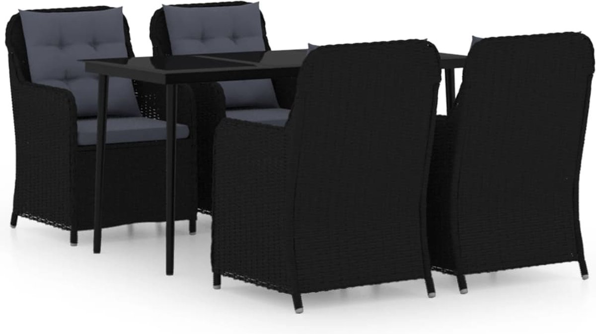 Vidaxl 5-delige Tuinset - Zwart