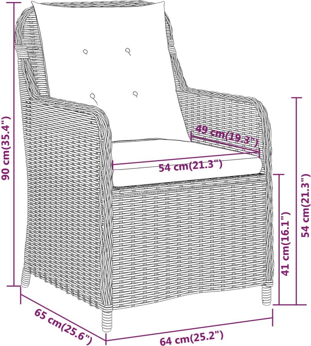 Vidaxl 5-delige Tuinset - Zwart