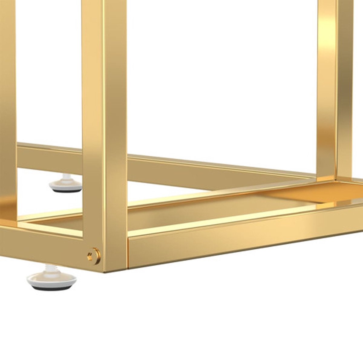 Vidaxl Computer Bijzettafel 50x35x65 Cm Gehard Glas - Zwart