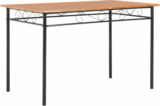 Vidaxl Eettafel 120x70x75 Cm Mdf - Bruin
