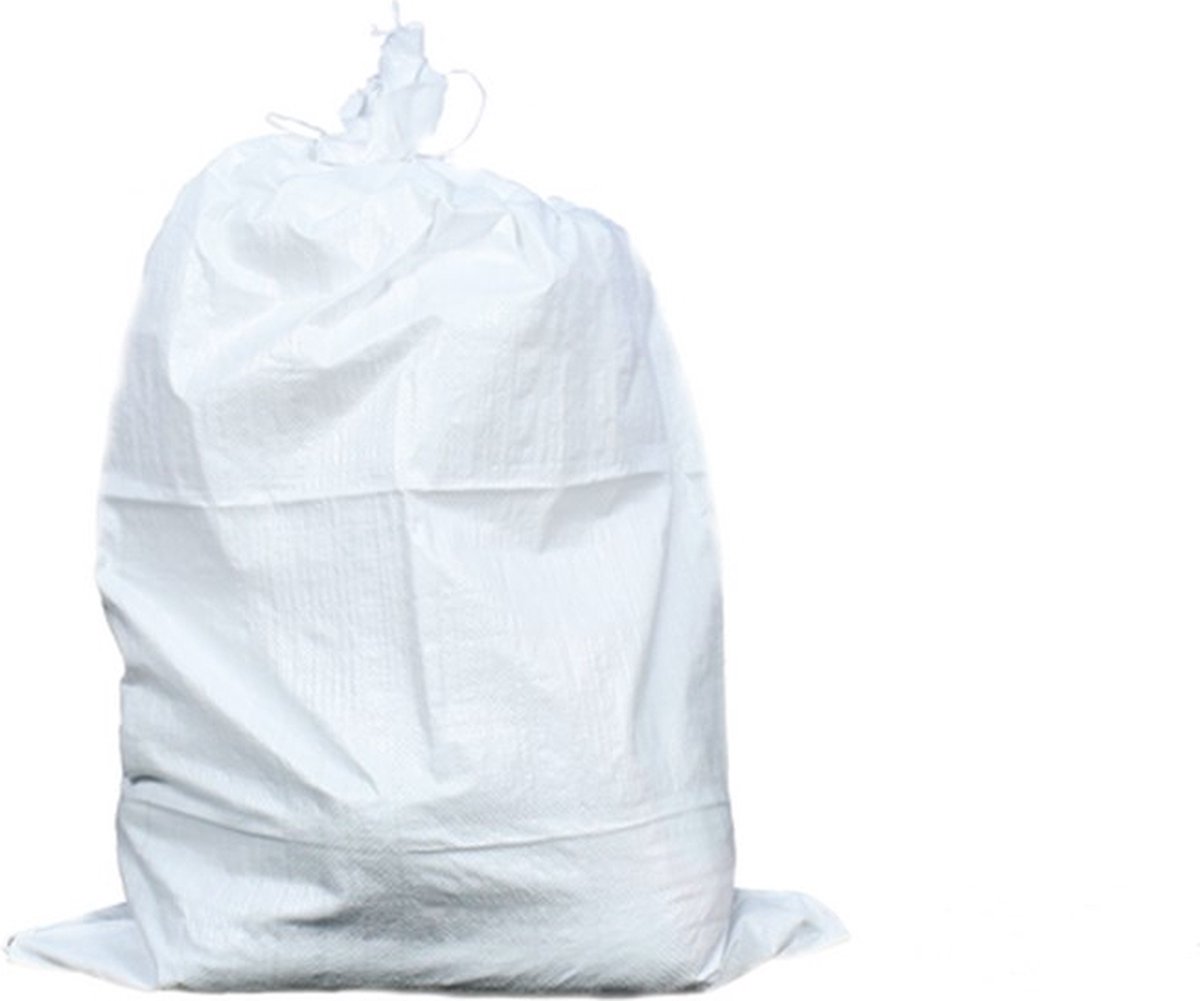 Erro 10x Stuks Puinzakken/afvalzakken/vuilniszakken Met Koord 65 Liter - Vuilniszakken