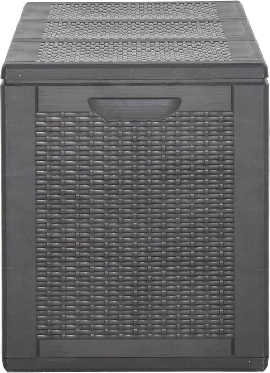Vidaxl Tuinbox 270 L Pp Rattan - Zwart