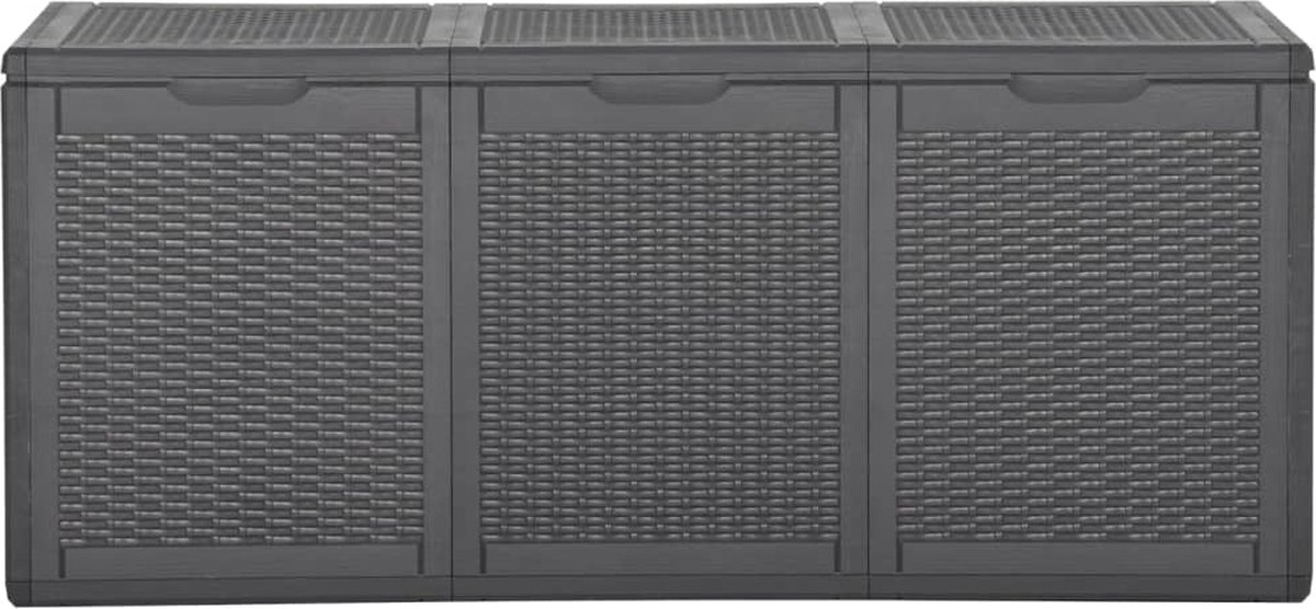 Vidaxl Tuinbox 270 L Pp Rattan - Zwart