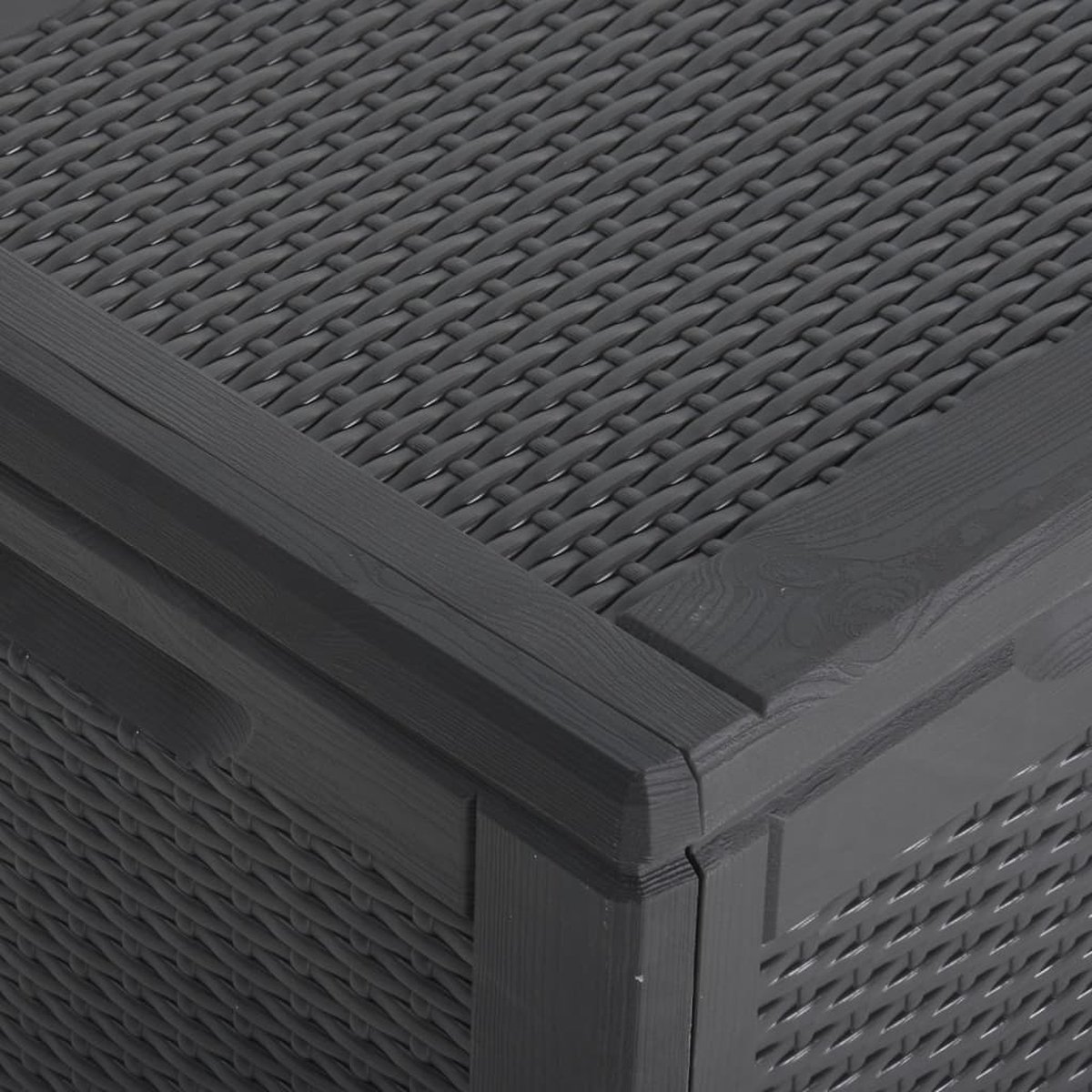 Vidaxl Tuinbox 270 L Pp Rattan - Zwart