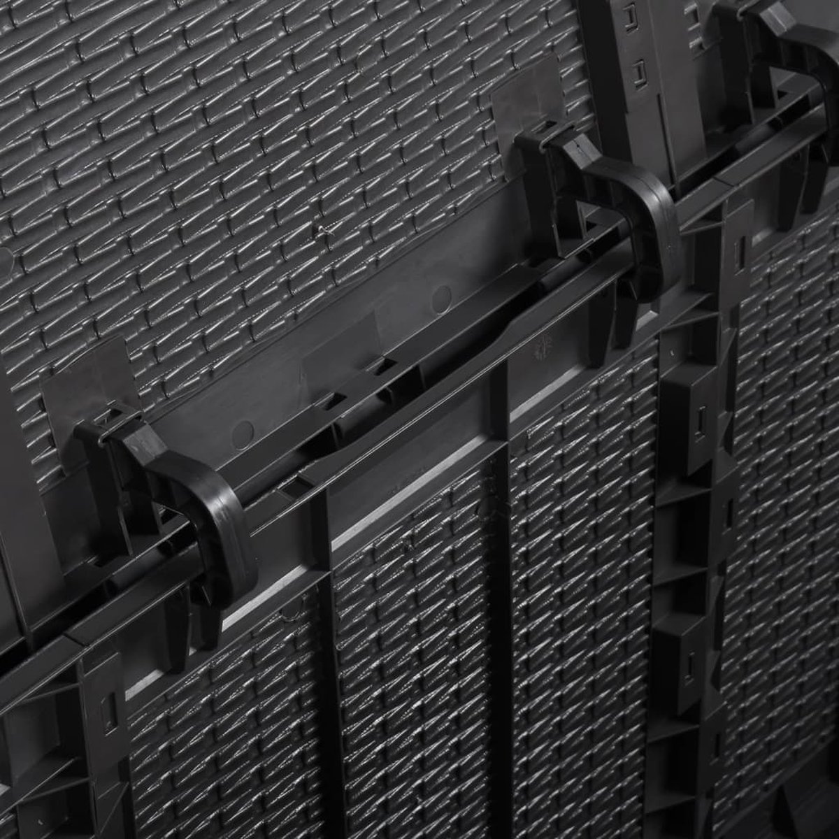 Vidaxl Tuinbox 270 L Pp Rattan - Zwart