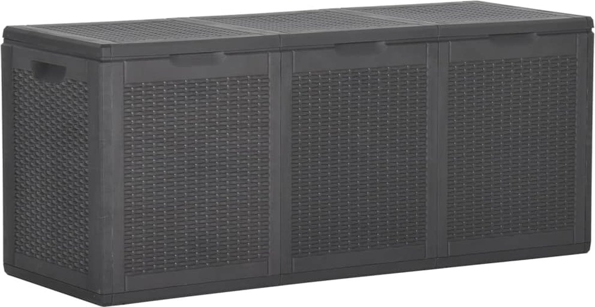 Vidaxl Tuinbox 270 L Pp Rattan - Negro