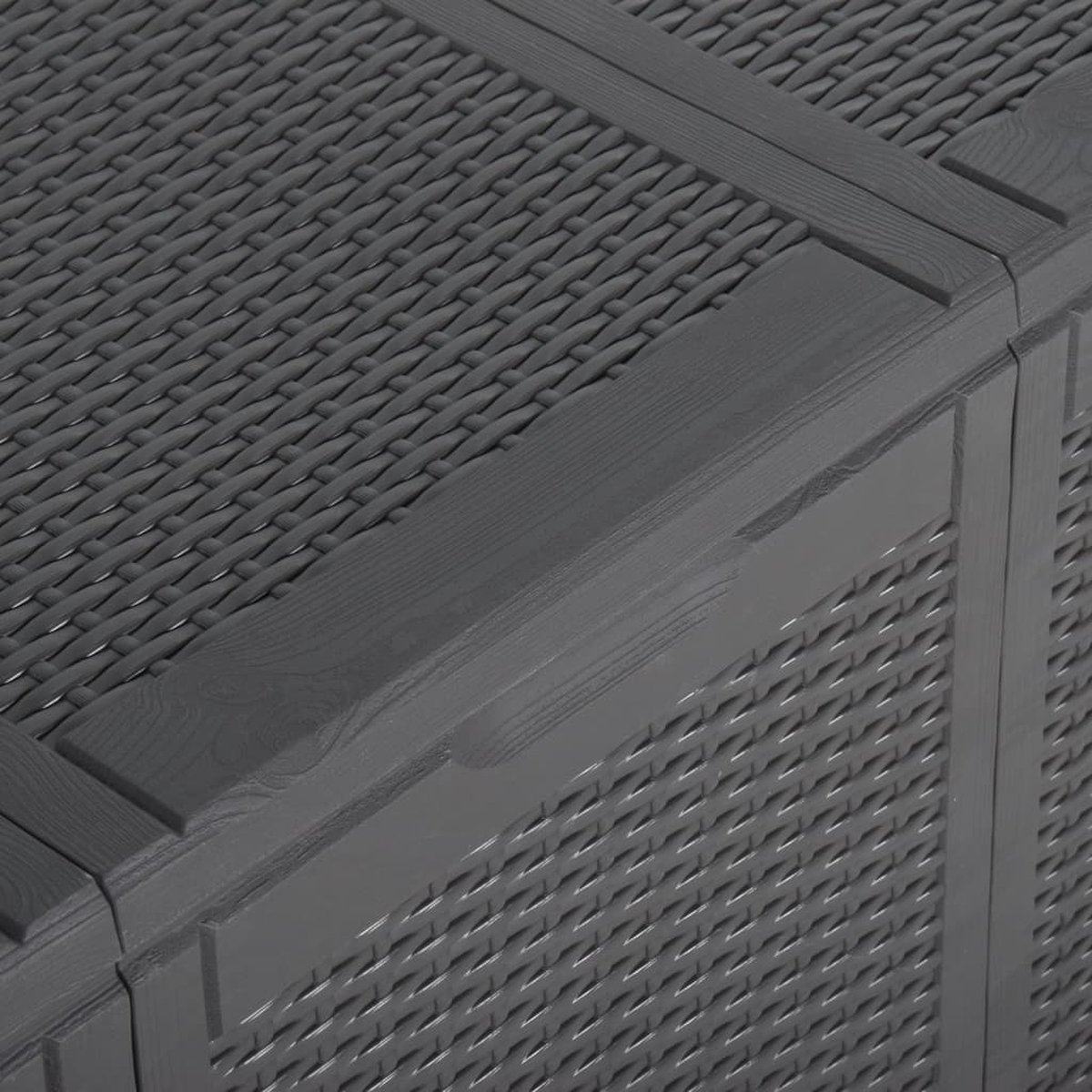 Vidaxl Tuinbox 270 L Pp Rattan - Zwart