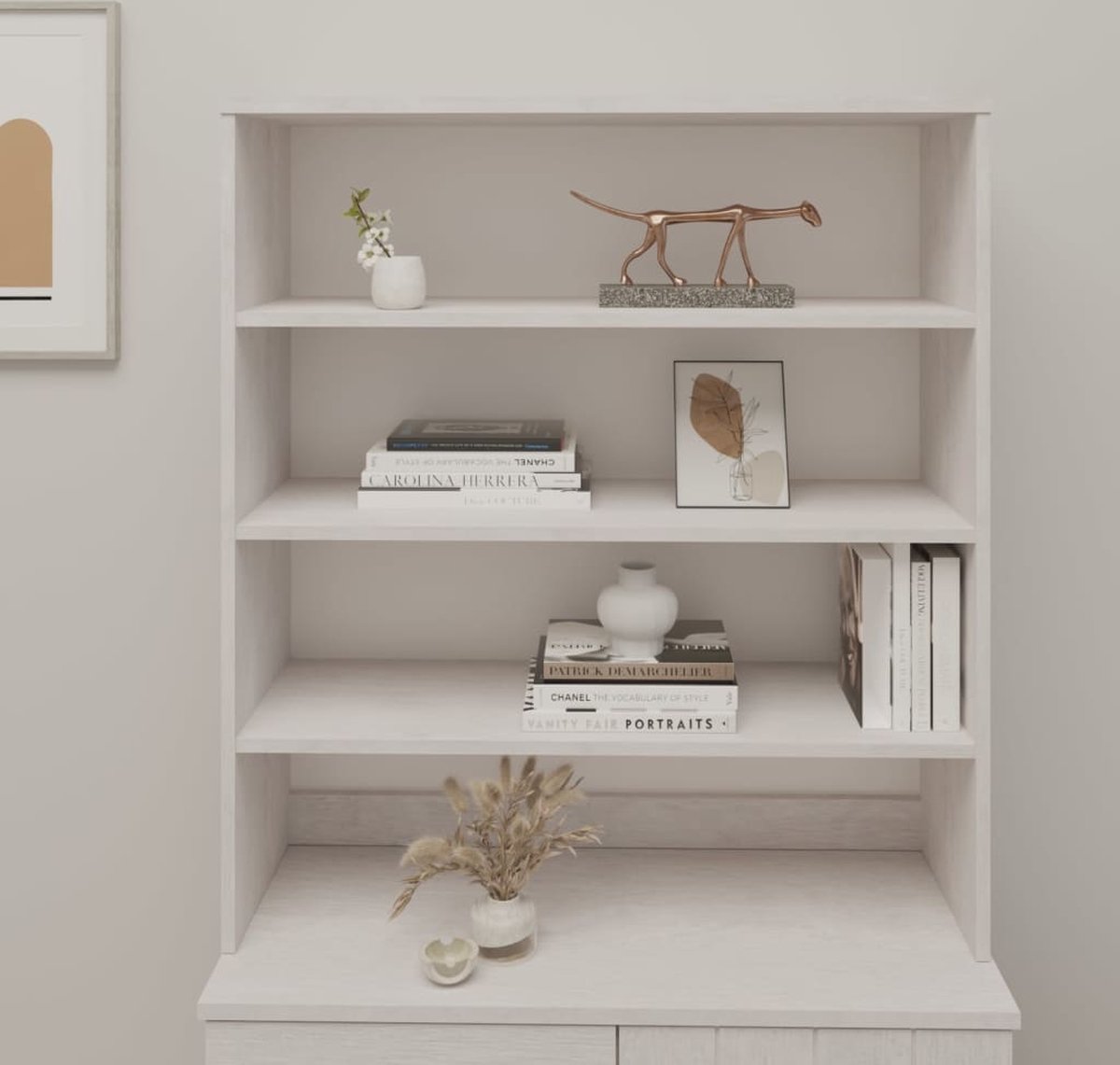 Vidaxl Opzetkast 90x30x100 Cm Massief Grenenhout - Wit