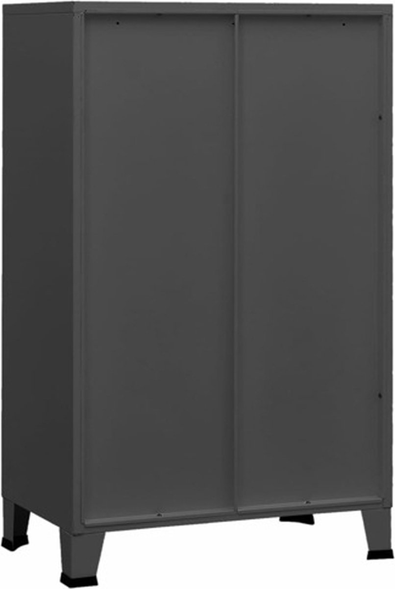 Vidaxl Opbergkast Industrieel 70x40x115 Cm Metaal Antracietkleurig