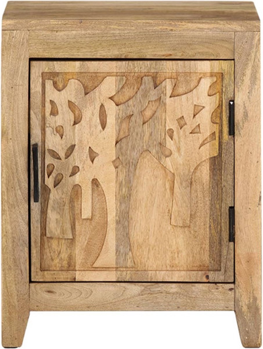 Vidaxl Nachtkastje 40x30x50 Cm Massief Mangohout - Bruin