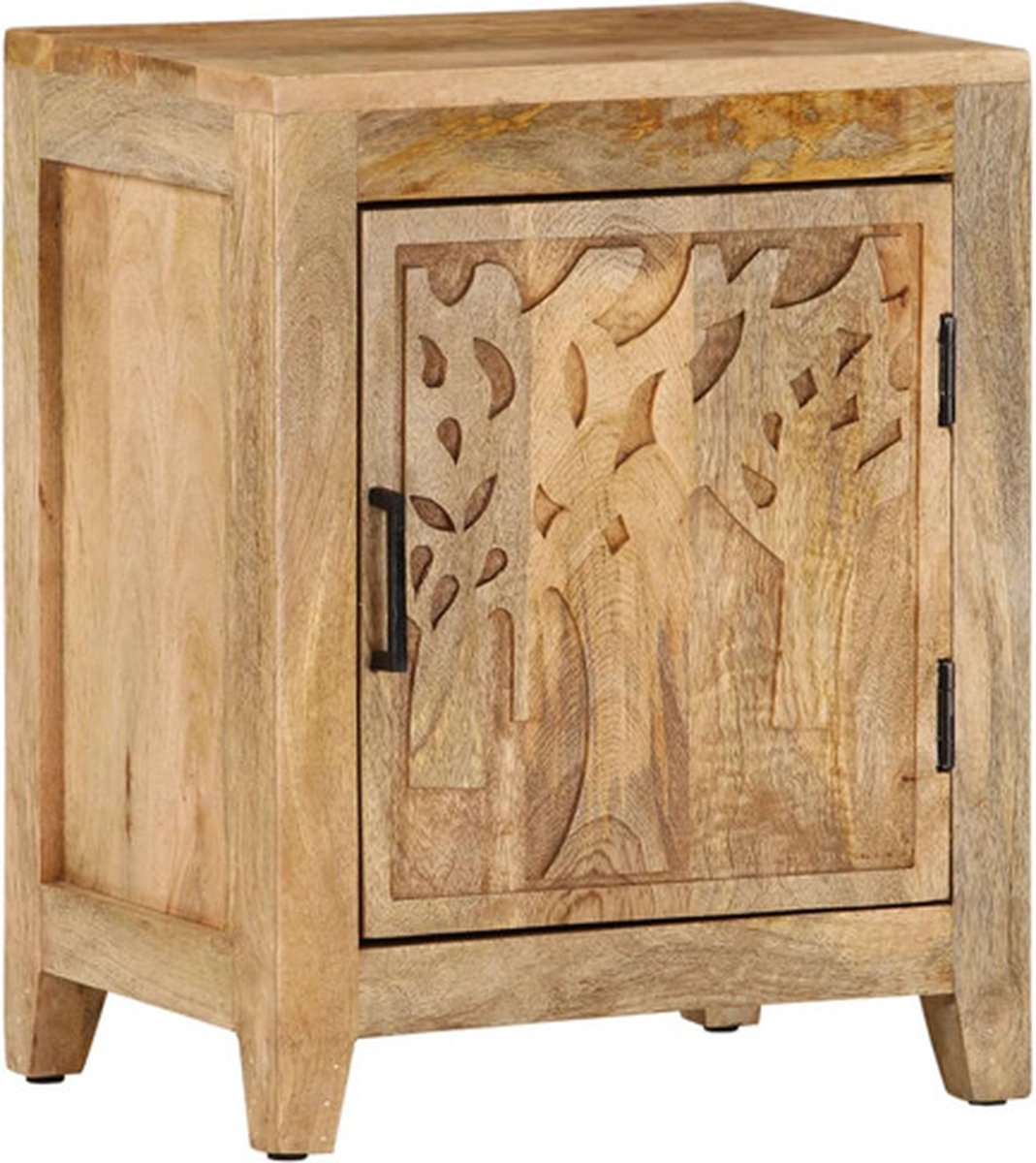 Vidaxl Nachtkastje 40x30x50 Cm Massief Mangohout - Bruin