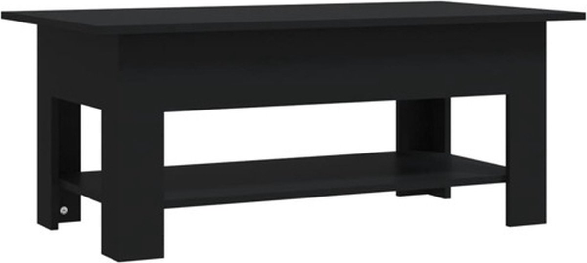 Vidaxl Salontafel 102x55x42 Cm Spaanplaat - Negro