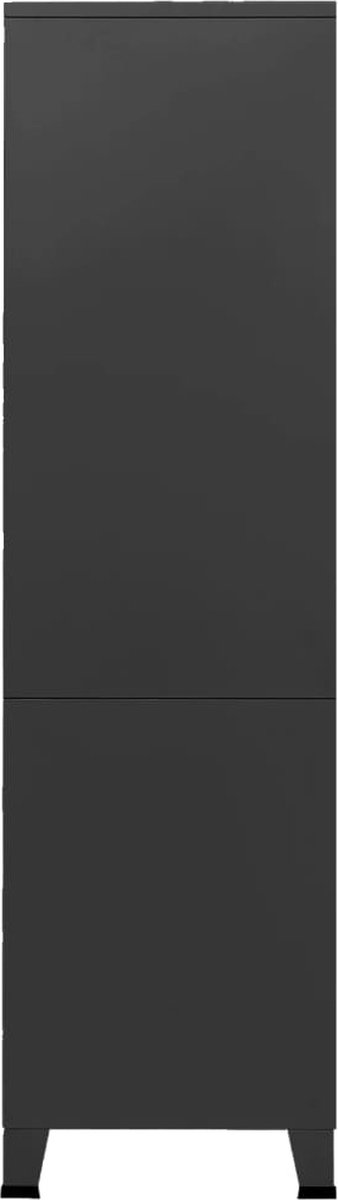 Vidaxl Kledingkast Industrieel 90x50x180 Cm Metaal - Zwart