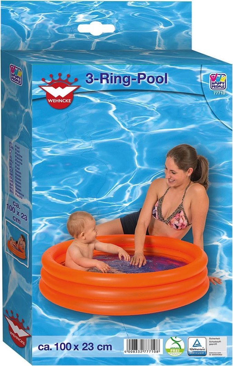 Opblaasbaar Zwembad Baby Badje 100 X 23 Cm Speelgoed - Opblaaszwembaden - Oranje