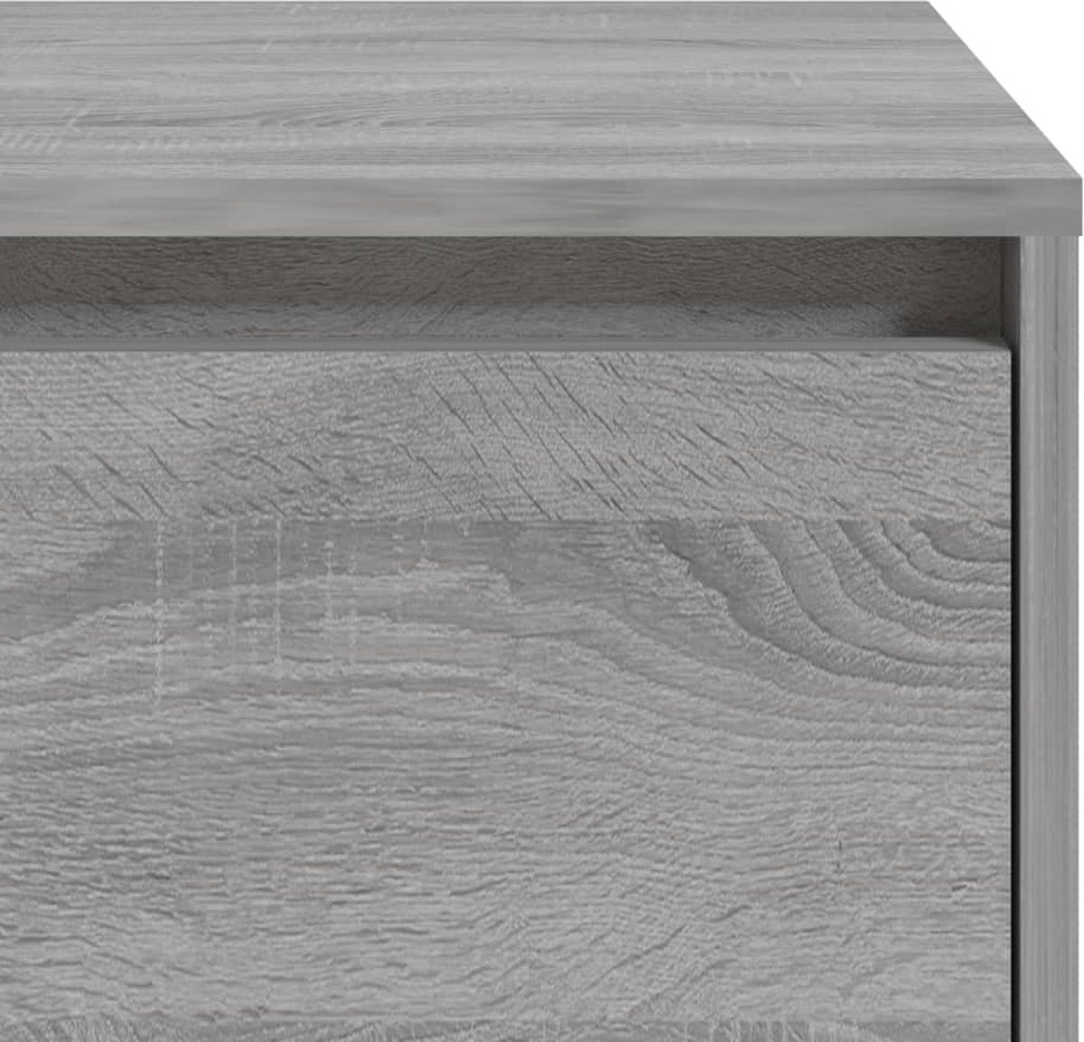 Vidaxl Nachtkastje 45x34x44,5 Cm Spaanplaat Sonoma Eikenkleurig - Grijs