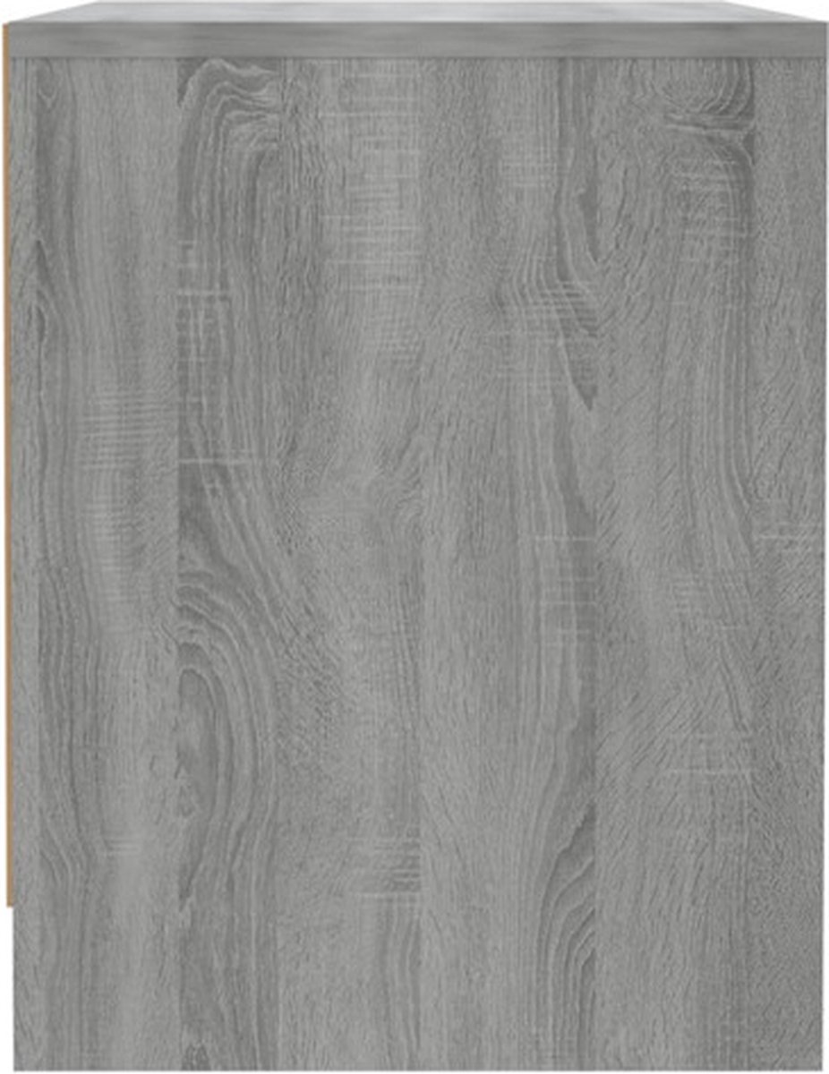 Vidaxl Nachtkastje 45x34x44,5 Cm Spaanplaat Sonoma Eikenkleurig - Grijs