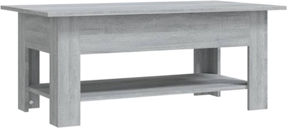 Vidaxl Salontafel 102x55x42 Cm Spaanplaat Sonoma Eikenkleurig - Gris