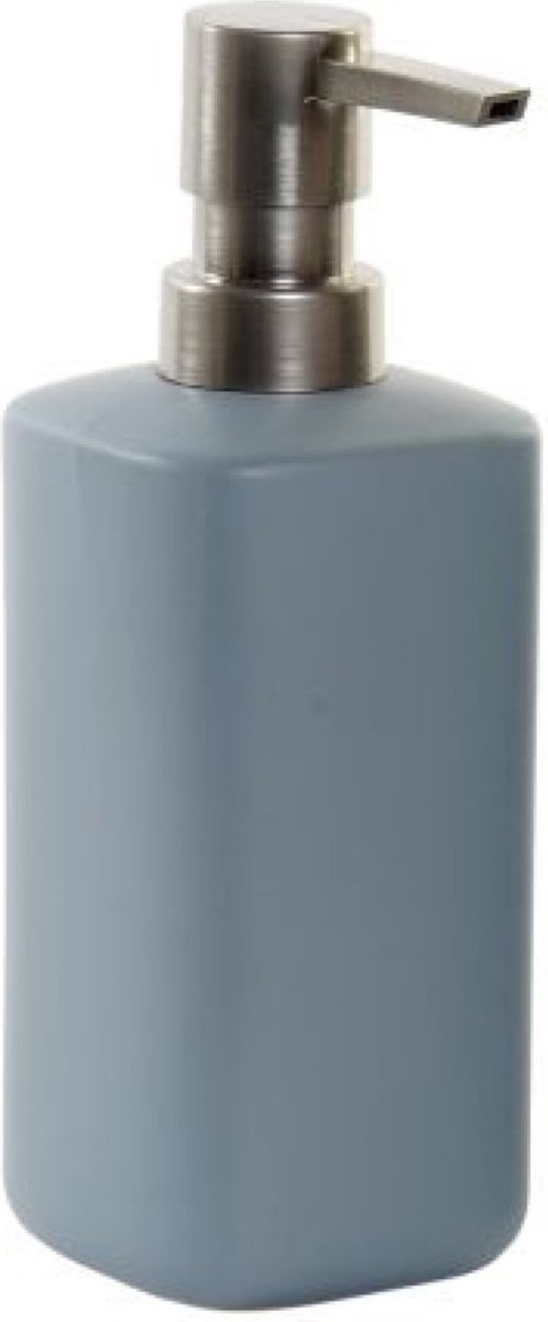 Zeeppompje/zeepdispenser Licht Polystone 300 Ml - Zeeppompjes - Grijs