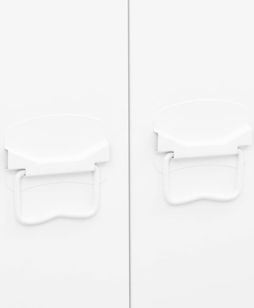Vidaxl Kledingkast 90x50x180 Cm Metaal - Wit