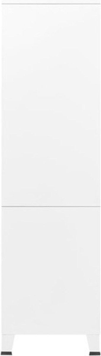 Vidaxl Kledingkast 90x50x180 Cm Metaal - Wit