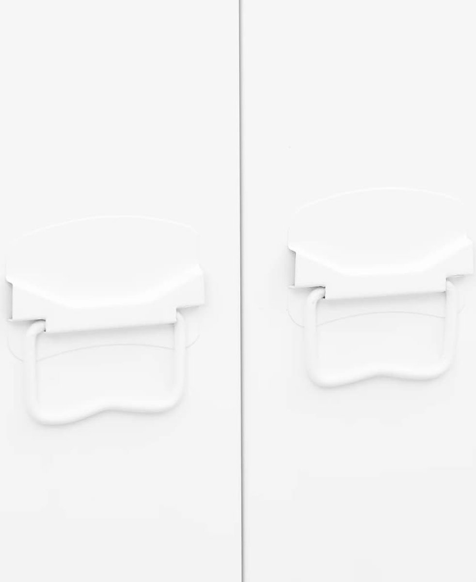 Vidaxl Kledingkast 90x50x180 Cm Metaal - Wit