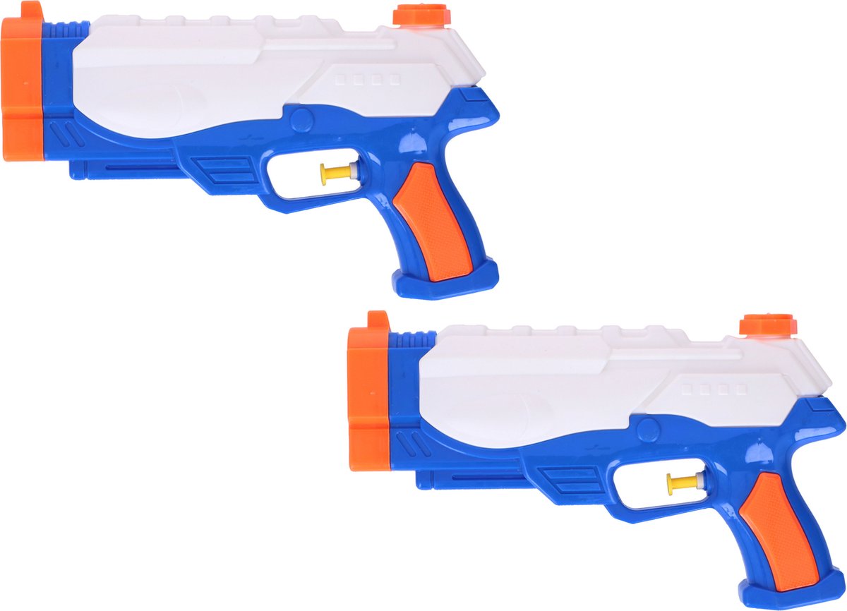 2x Waterpistool/waterpistolen 24,5 Cm - Waterpistolen - Blauw