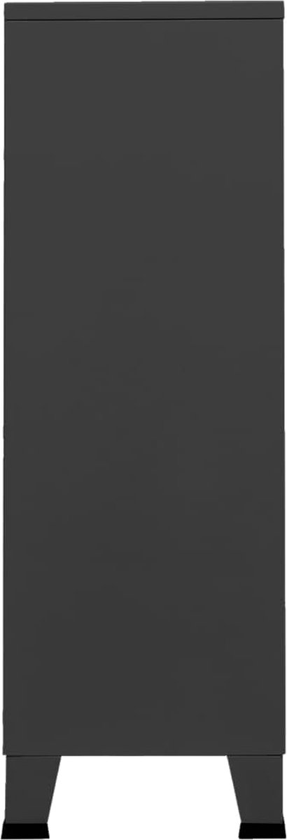 Vidaxl Kledingkast Industrieel 67x35x107 Cm Staal Antracietkleurig