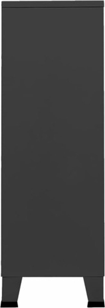 Vidaxl Kledingkast Industrieel 67x35x107 Cm Staal Antracietkleurig