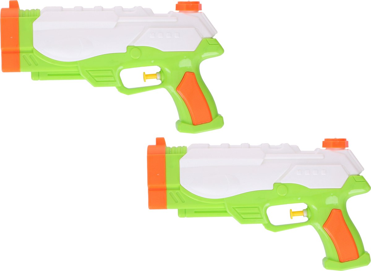 2x Waterpistool/waterpistolen 24,5 Cm - Waterpistolen - Groen