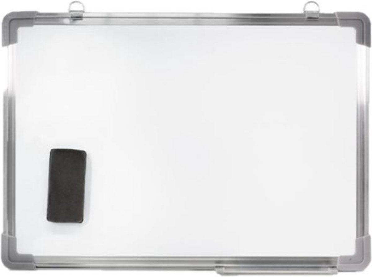 2x Stuks Magnetische Whiteboards Met Pennengoot En Wisser 70 X 50 Cm - Whiteboards