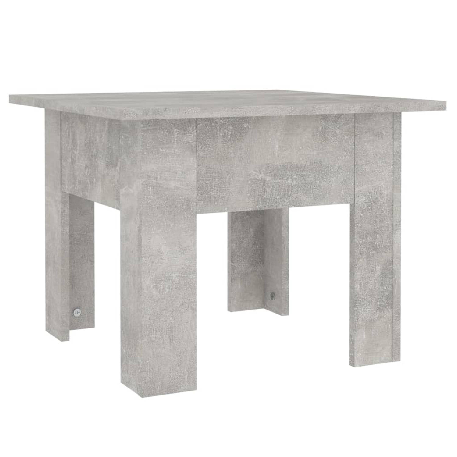 Vidaxl Salontafel 55x55x42 Cm Spaanplaat Beton - Grijs