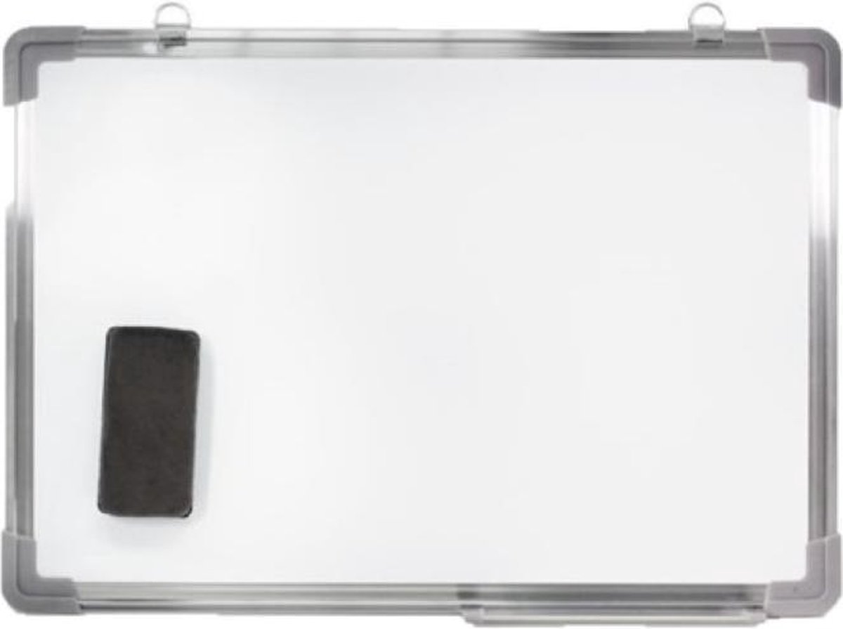 2x Stuks Magnetische Whiteboards Met Pennengoot En Wisser 50 X 35 Cm - Whiteboards