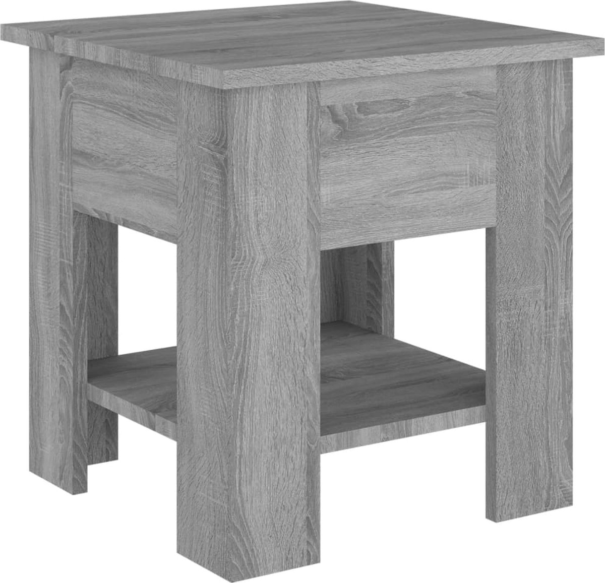 Vidaxl Salontafel 40x40x42 Cm Bewerkt Hout Sonoma Eikenkleurig - Grijs