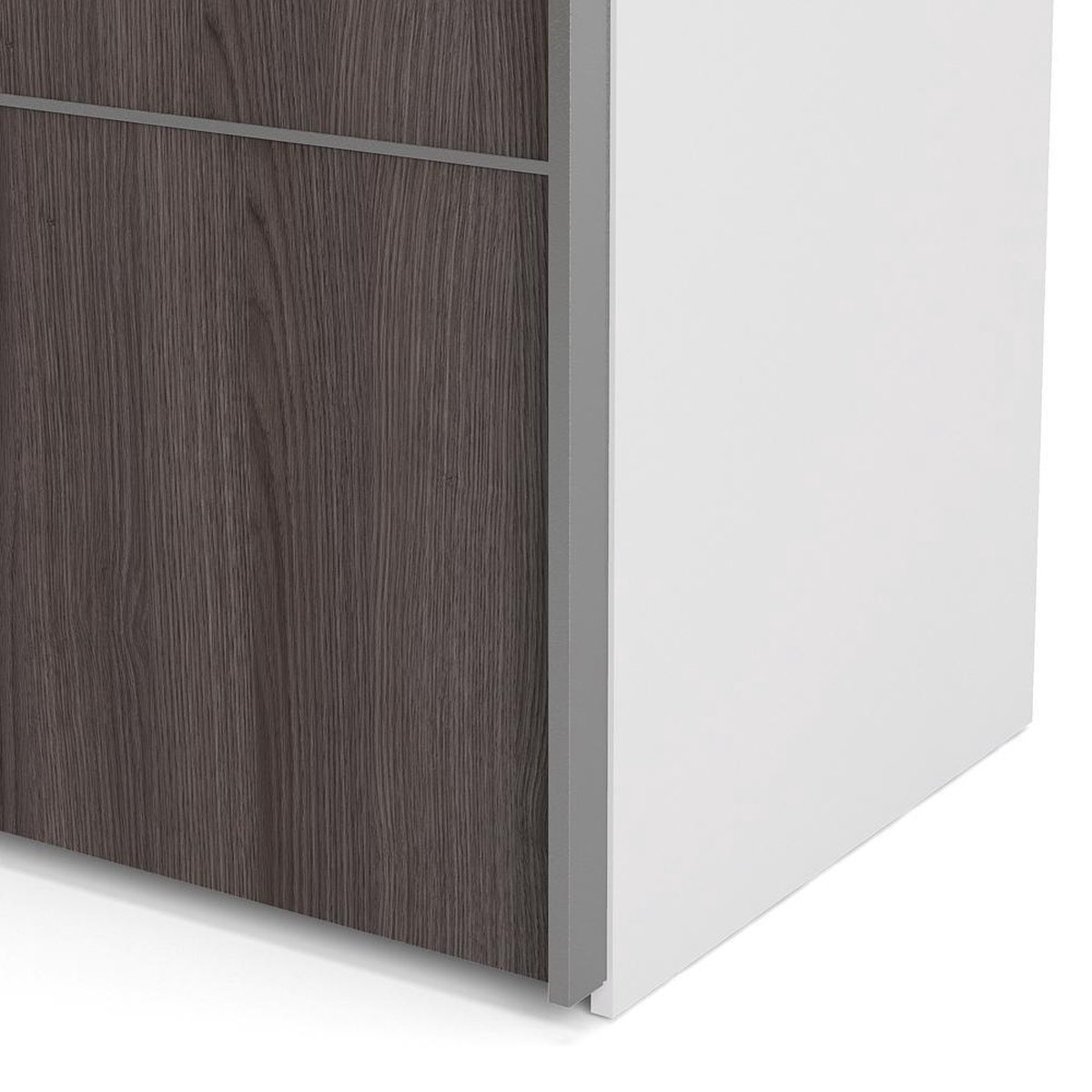Veto Schuifdeurkast 2 Deuren Breed 183 Cm, Eiken Decor. - Wit