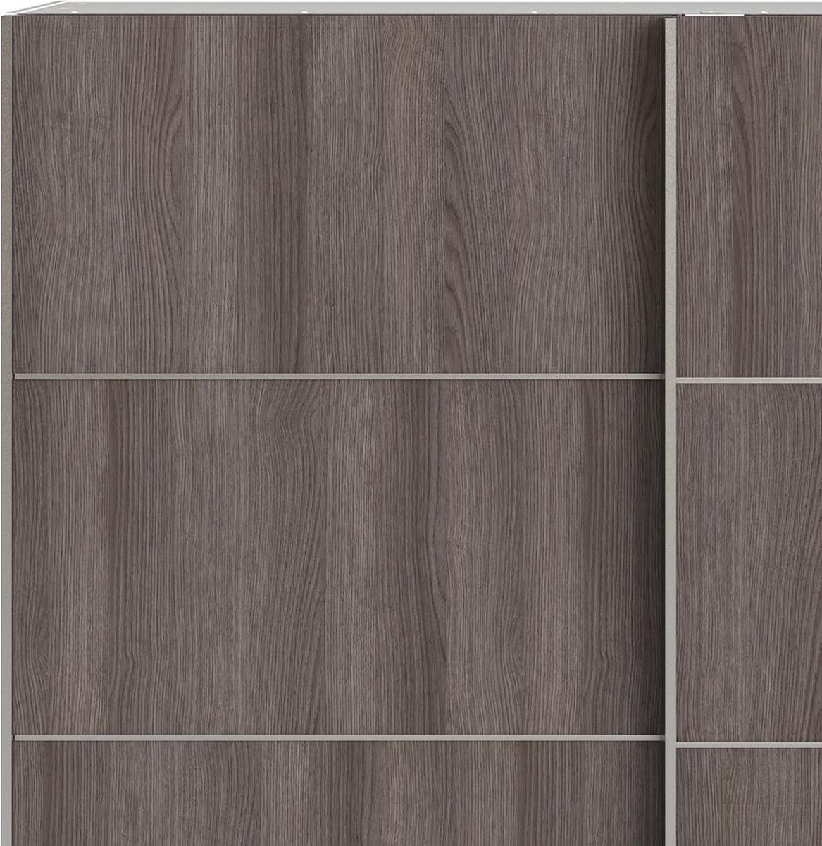 Veto Schuifdeurkast 2 Deuren Breed 183 Cm, Eiken Decor. - Wit