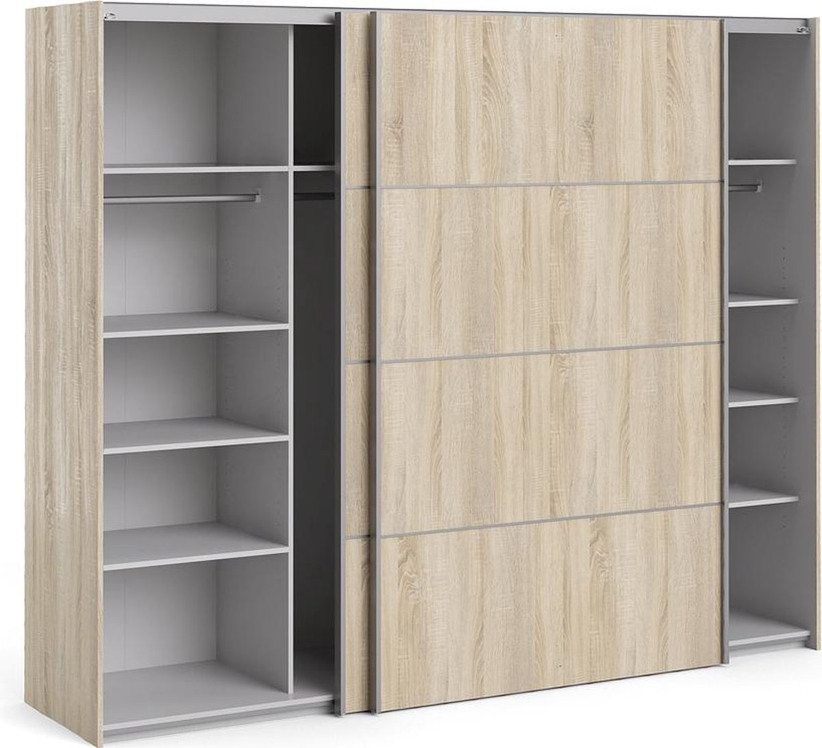 Veto Schuifdeurkast 2 Deuren Breed 243 Cm Eiken Decor. - Geel