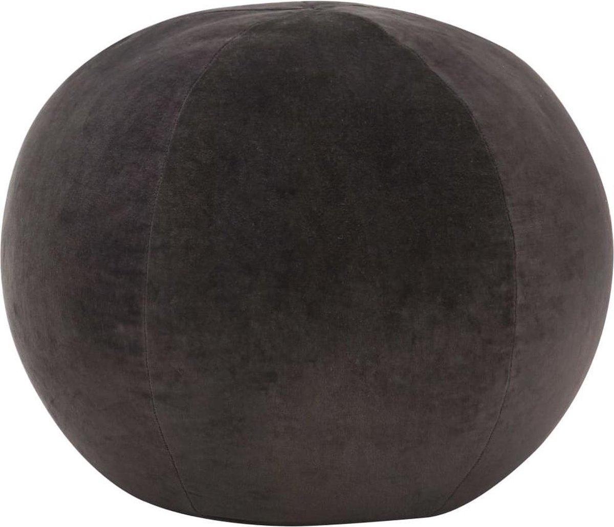 Vidaxl Poef 50x35 Cm Katoenfluweel Antraciet