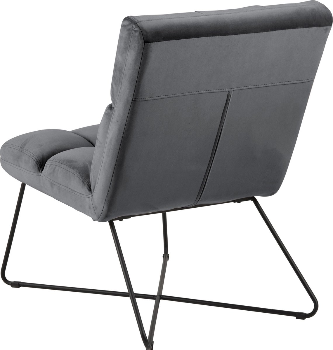 Alice Fauteuil , Ligstoel Velours. - Grijs
