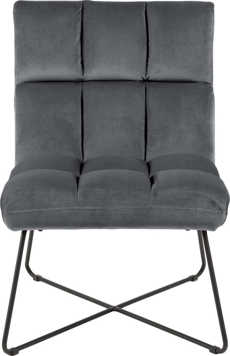 Alice Fauteuil , Ligstoel Velours. - Grijs