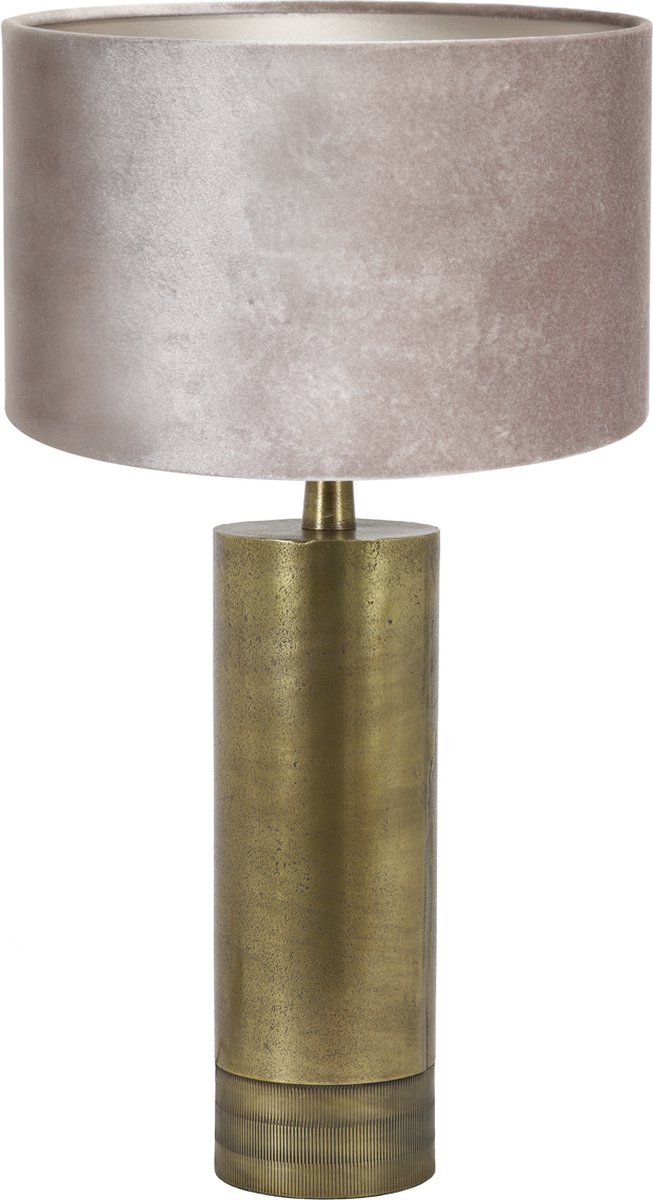 Light & Living Savi Tafellamp Goud/zilver - Grijs