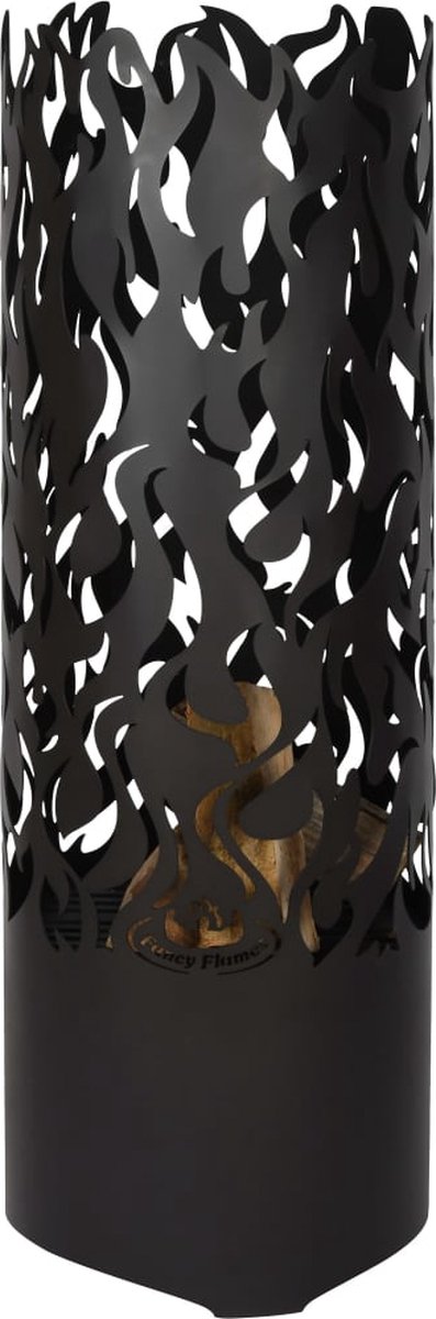 Esschert Design Vuurkorf Vlammen 39 X 39 X 118 Cm Staal - Zwart
