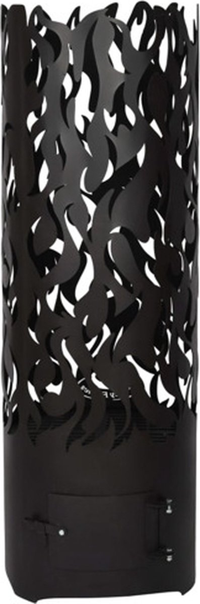 Esschert Design Vuurkorf Vlammen 39 X 39 X 118 Cm Staal - Zwart