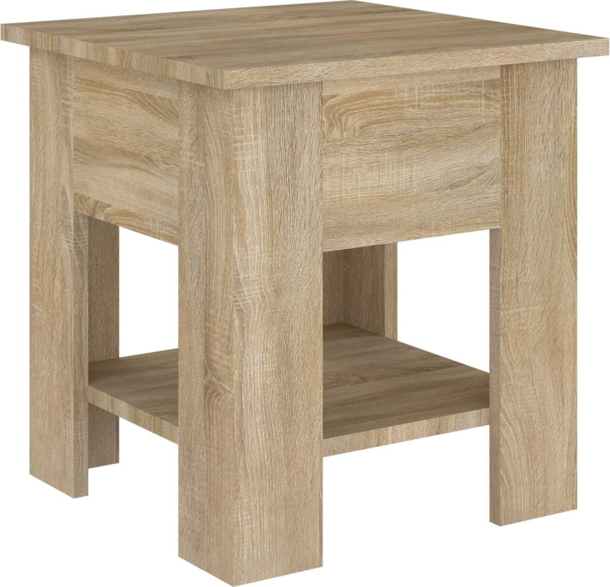 Vidaxl Salontafel 40x40x42 Cm Bewerkt Hout Sonoma Eikenkleurig - Bruin