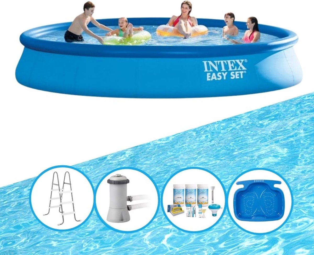 Intex Zwembad Easy Set - Met Accessoires - 457x84 Cm - Blauw