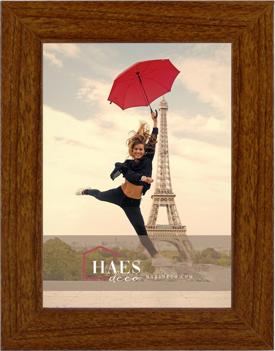 HAES deco - Houten Fotolijst Paris Rustiek 15x20 -Sp001158 - Bruin