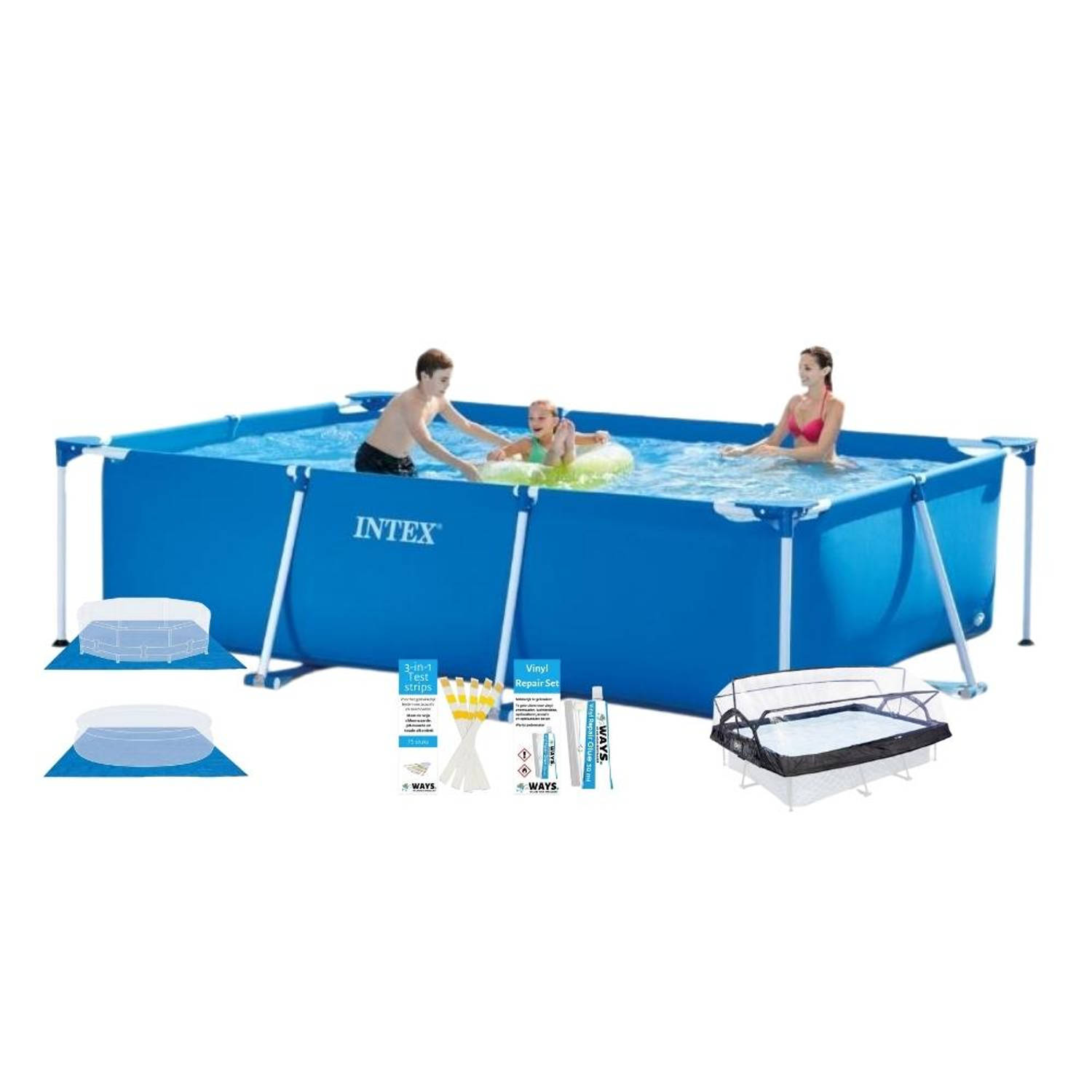 Intex Zwembad Rectangular Frame 300x200x75 Cm - Zomerset - Blauw