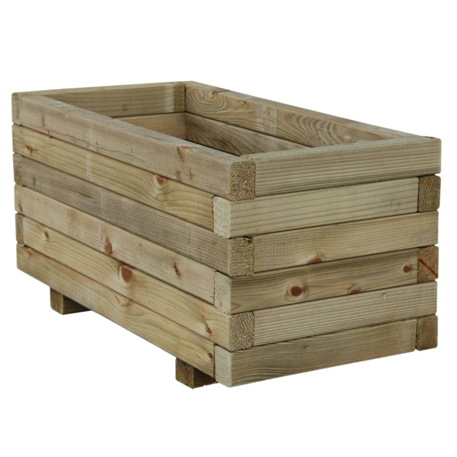 Intergard Houten Bloembakken Plantenbak Rechthoek 60cm - Bruin